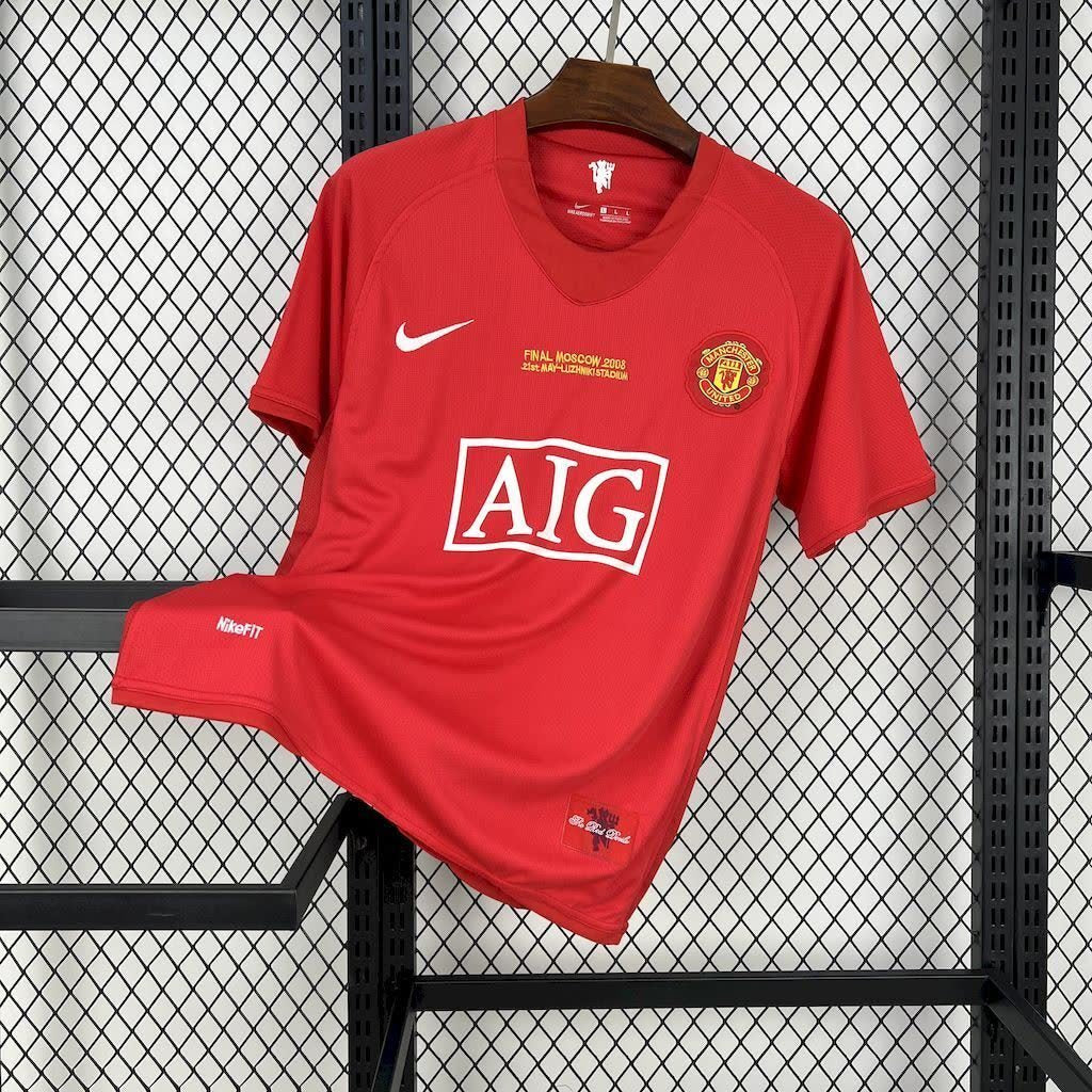 Homem | Manchester United - Retro ManUtd 2007-08 Home UCL Jersey
