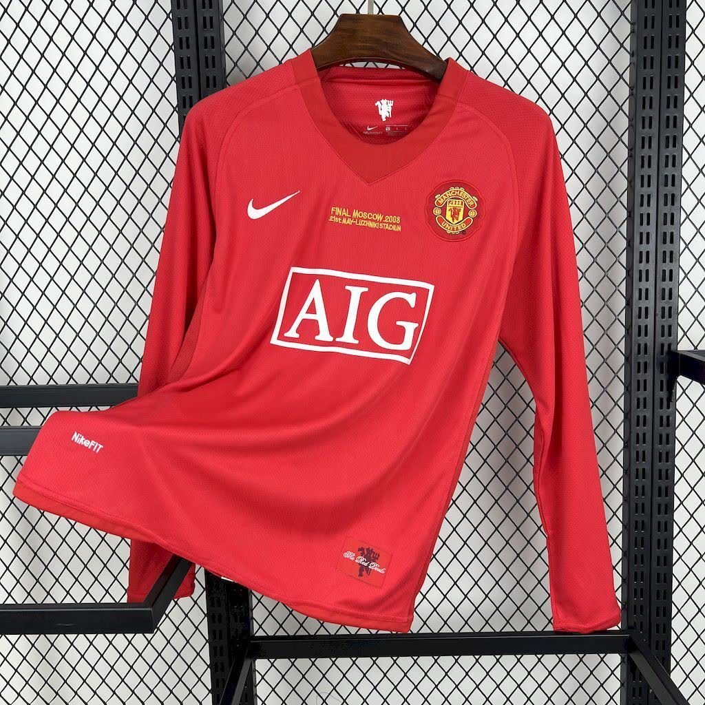 Homem | Manchester United - Retro ManUtd 2007-08 Home Long Sleeves