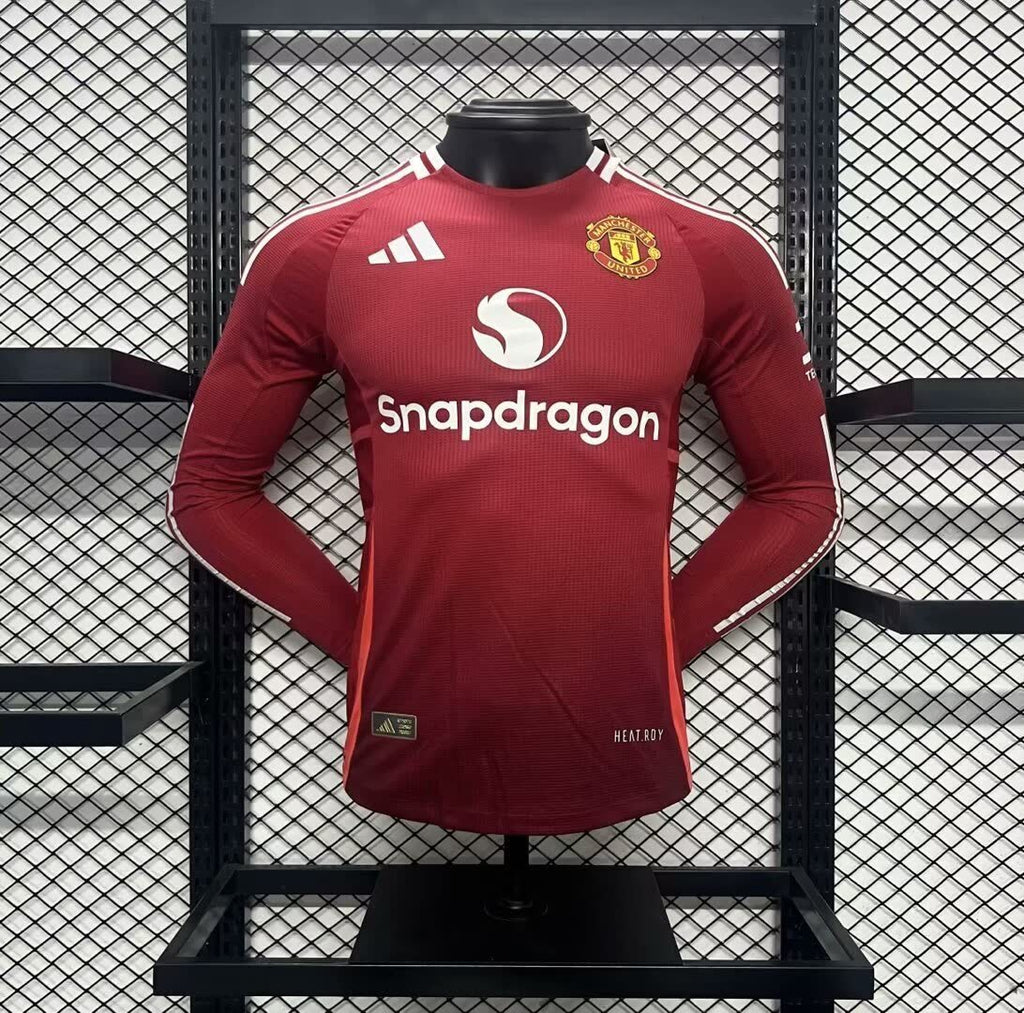 Homem | Manchester United - ManUtd 2024-25 Home Long Sleeves Player Version