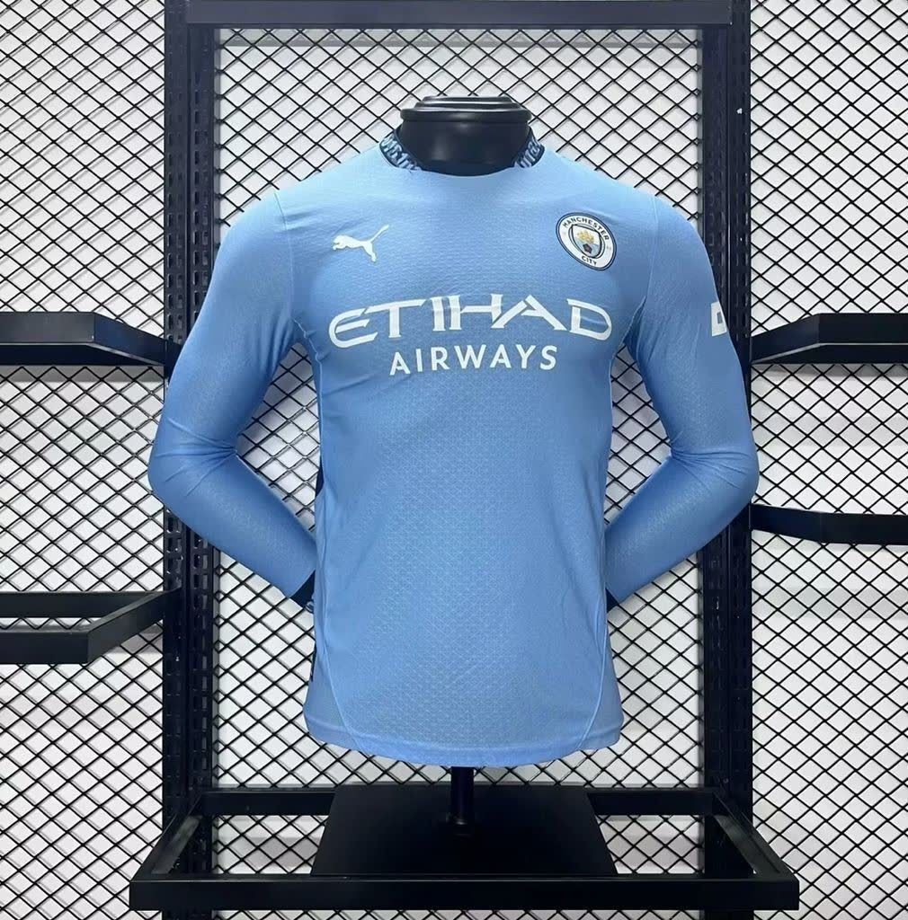 Homem | Manchester City - ManCity 2024-25 Home Long Sleeves Player Version