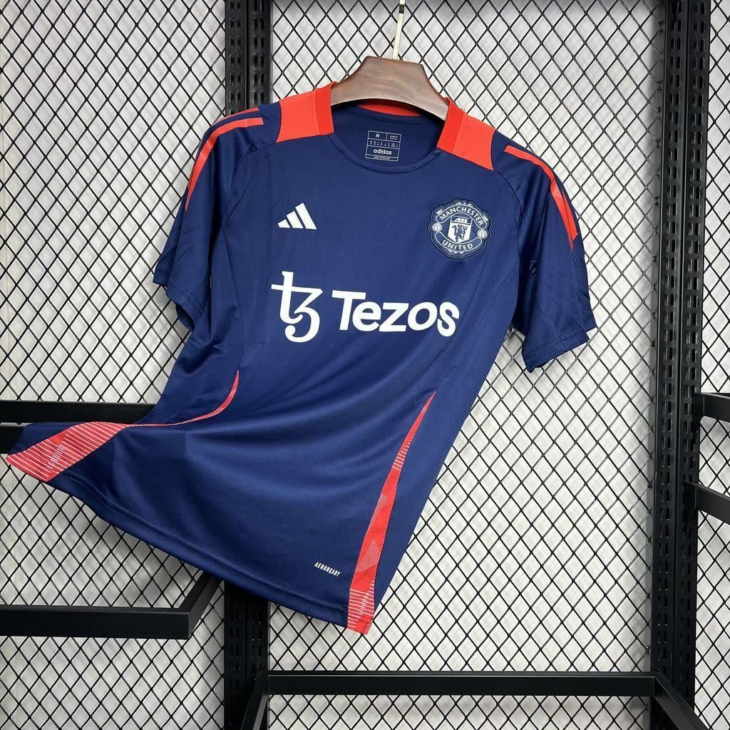 Homem | Manchester United - ManUtd 2024-25 Dark Blue Prematch Jersey