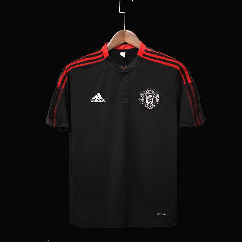 Homem | Manchester United - ManUtd 2021-22 Prematch Polo Black
