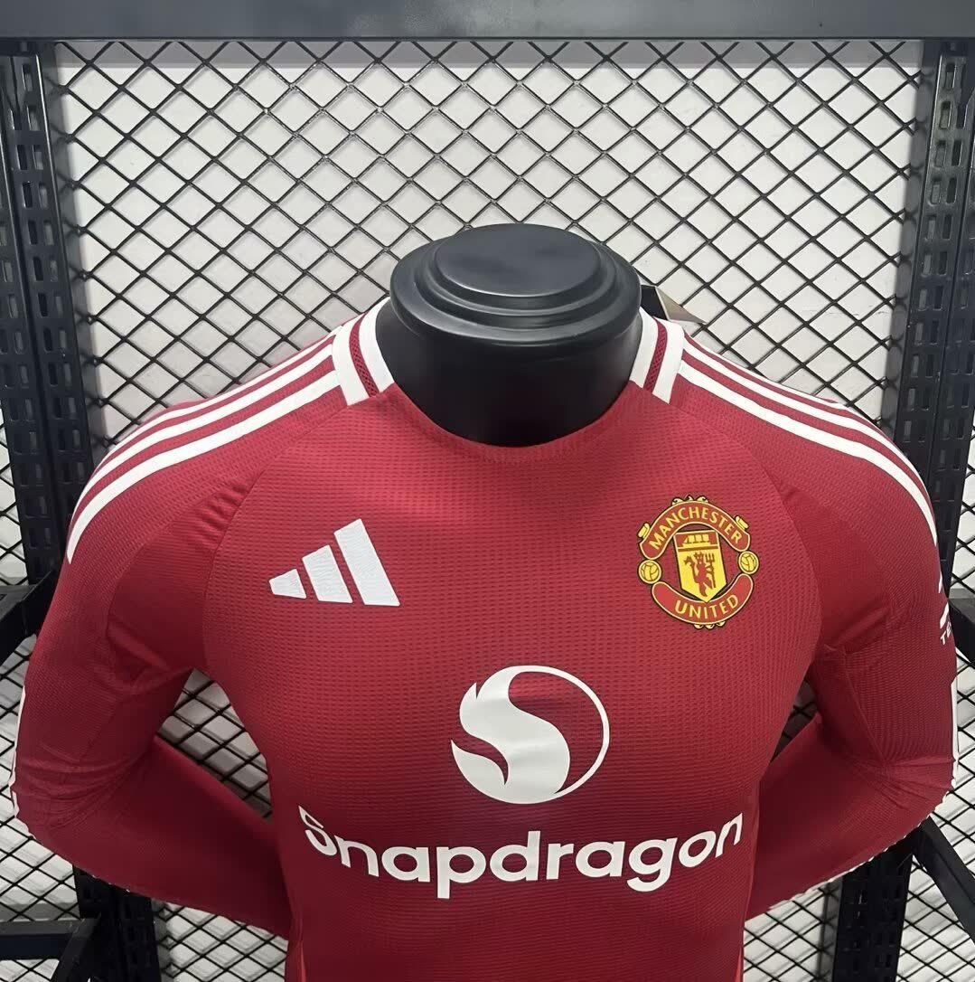 Homem | Manchester United - ManUtd 2024-25 Home Long Sleeves Player Version