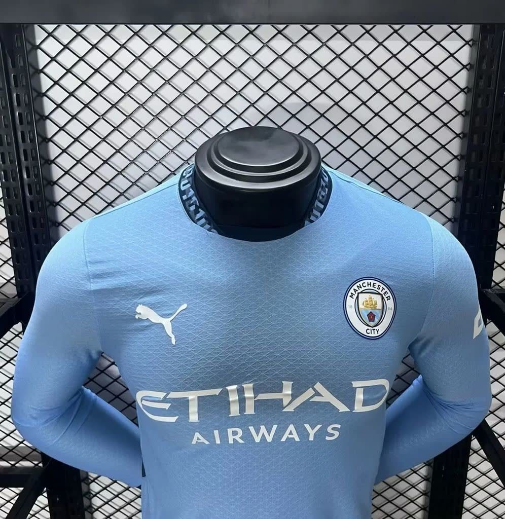 Homem | Manchester City - ManCity 2024-25 Home Long Sleeves Player Version
