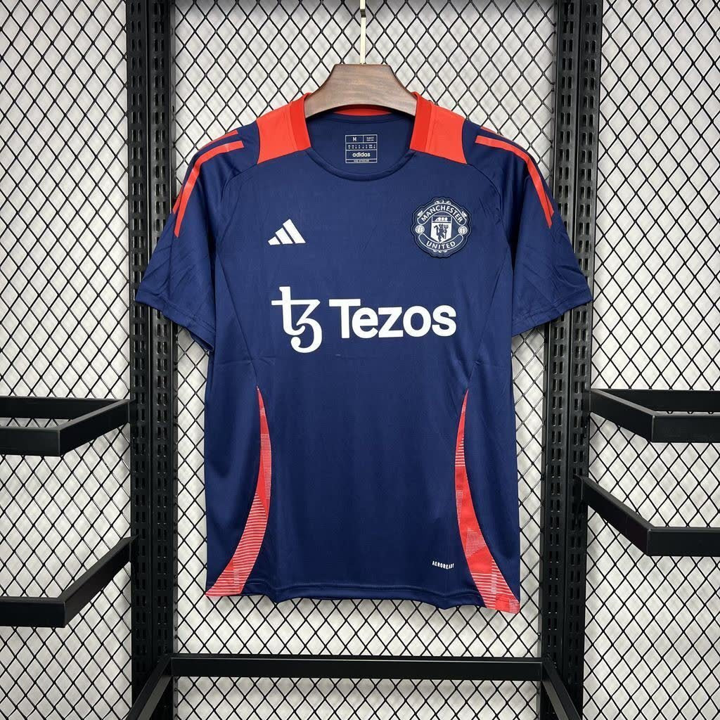 Homem | Manchester United - ManUtd 2024-25 Dark Blue Prematch Jersey